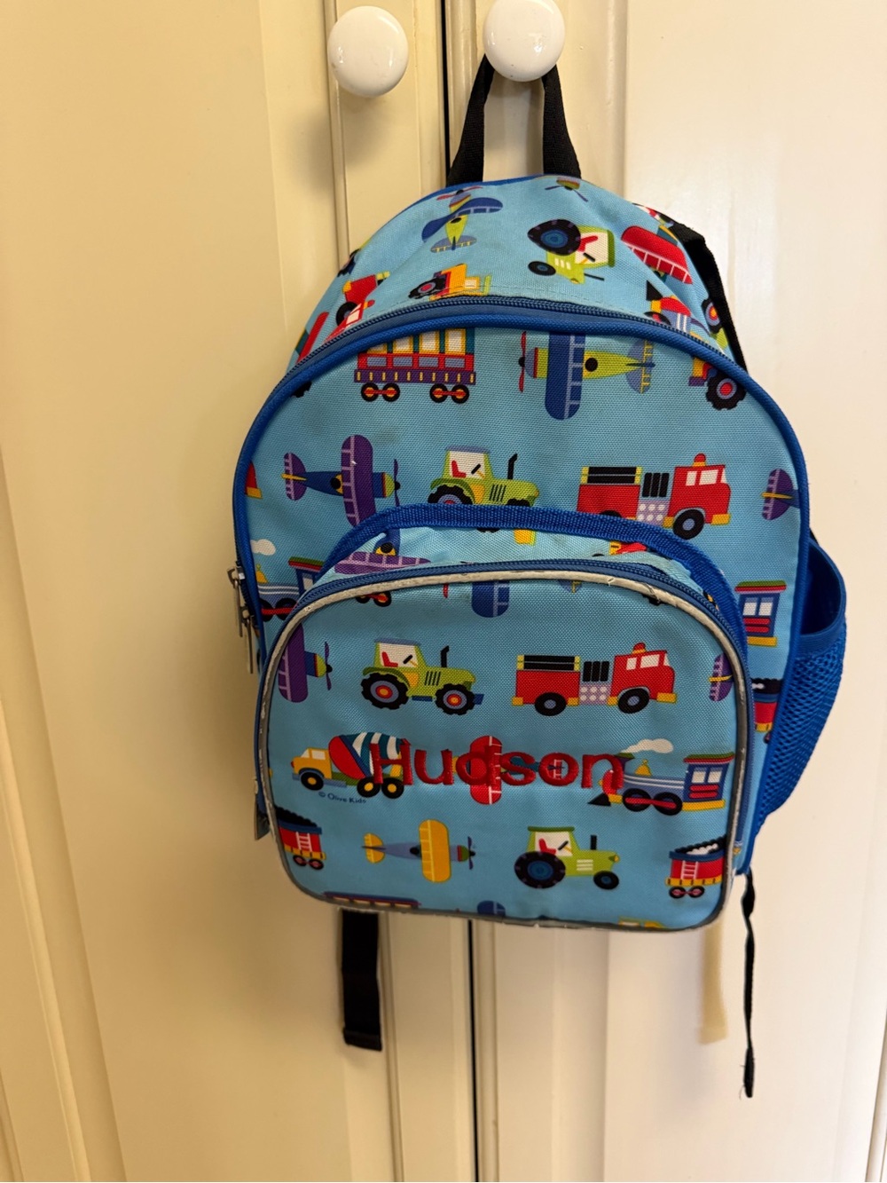 Kids Personalized Vehicle Backpack - Blue